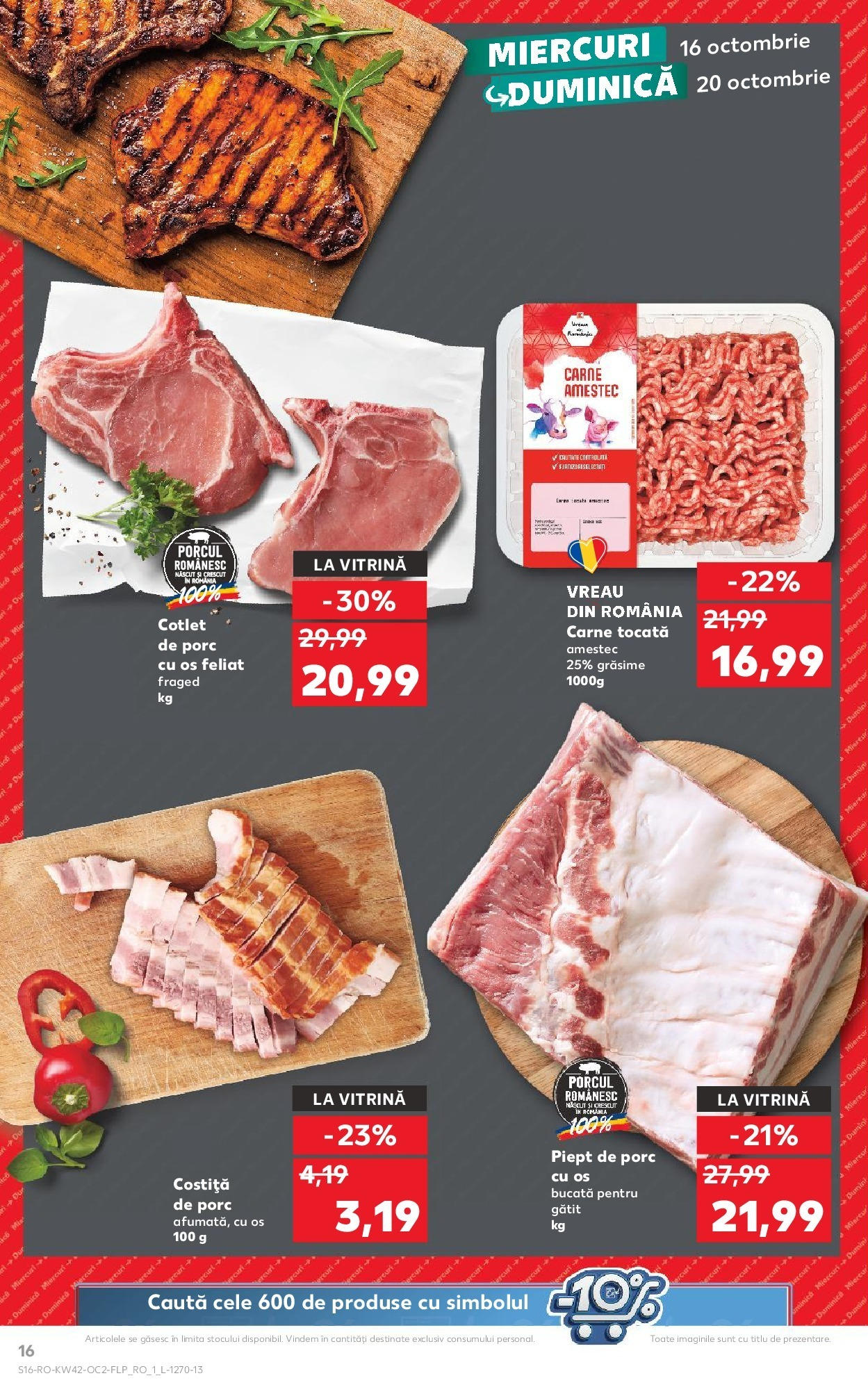 Catalog Kaufland - Pașcani 16.10.2024 - Revista si Oferta | Pagină: 16 | Produse: Vitrină, Carne tocată