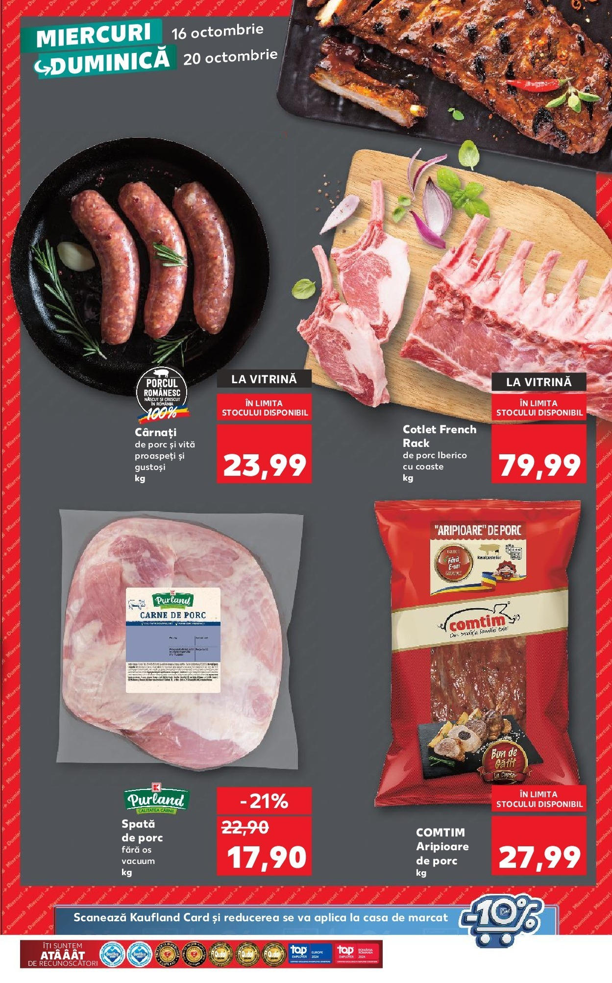 Catalog Kaufland - Bârlad 16.10.2024 - Revista si Oferta | Pagină: 17 | Produse: Vitrină, Carne De Porc, Cârnați