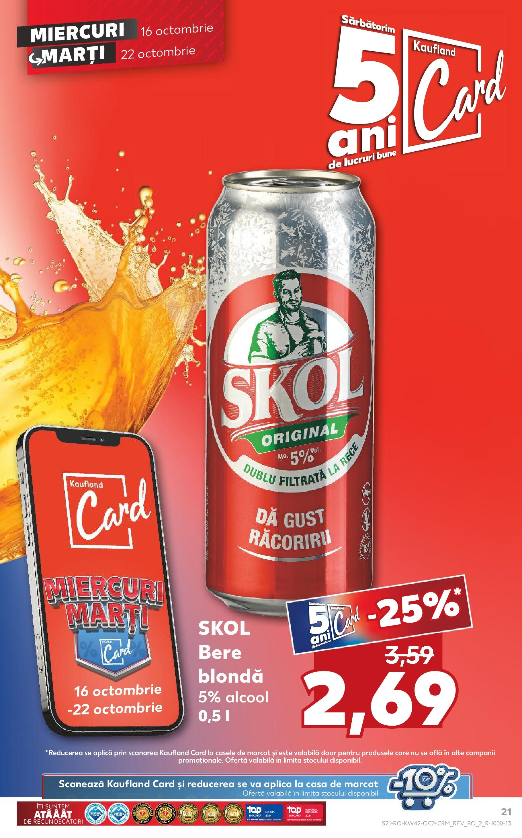 Catalog Kaufland - Braşov 16.10.2024 - Revista si Oferta | Pagină: 25 | Produse: Bere