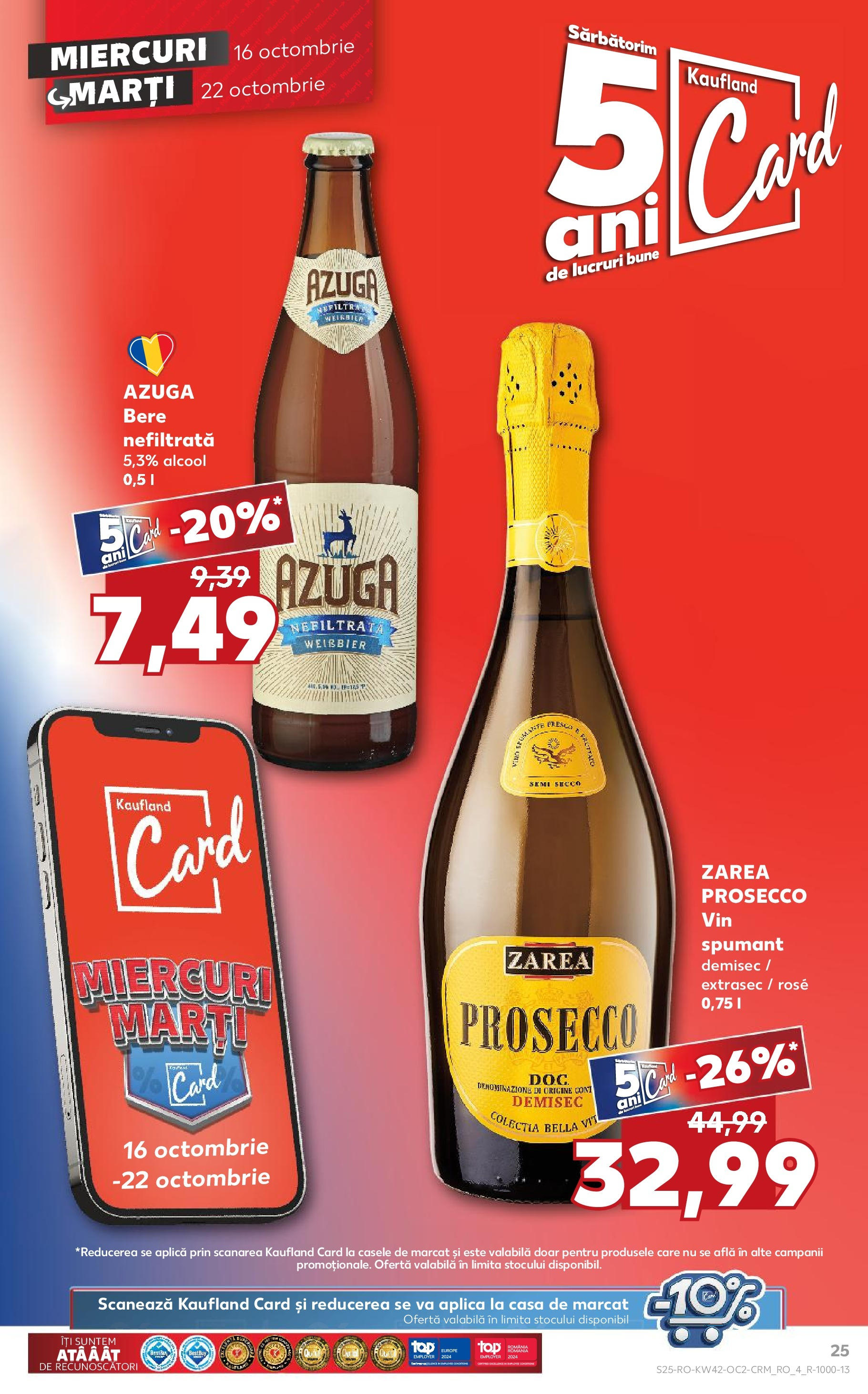 Catalog Kaufland - Târgovişte 16.10.2024 - Revista si Oferta | Pagină: 29 | Produse: Prosecco, Bere