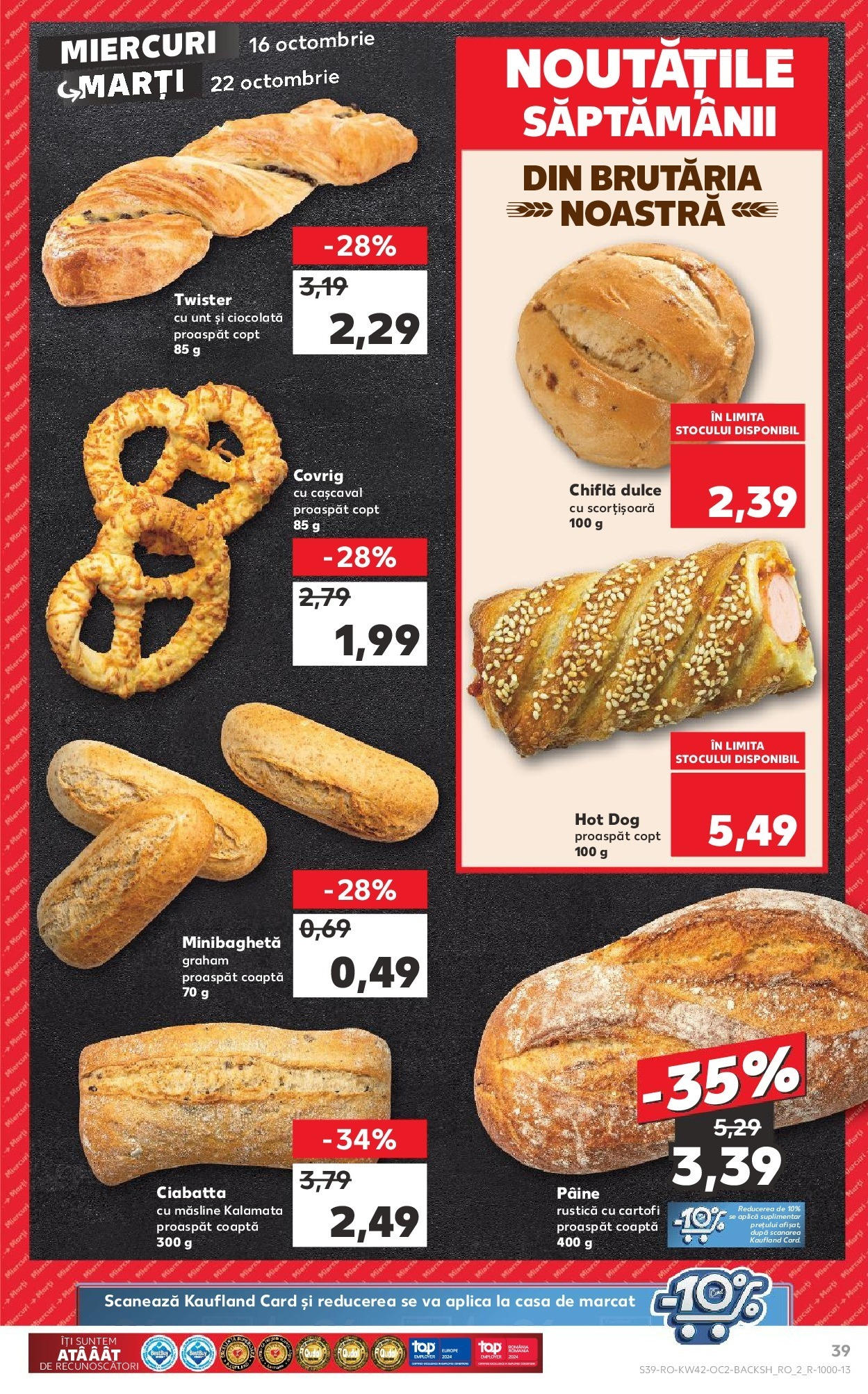 Catalog Kaufland - Pașcani 16.10.2024 - Revista si Oferta | Pagină: 49 | Produse: Măsline, Unt, Chiflă, Cartofi