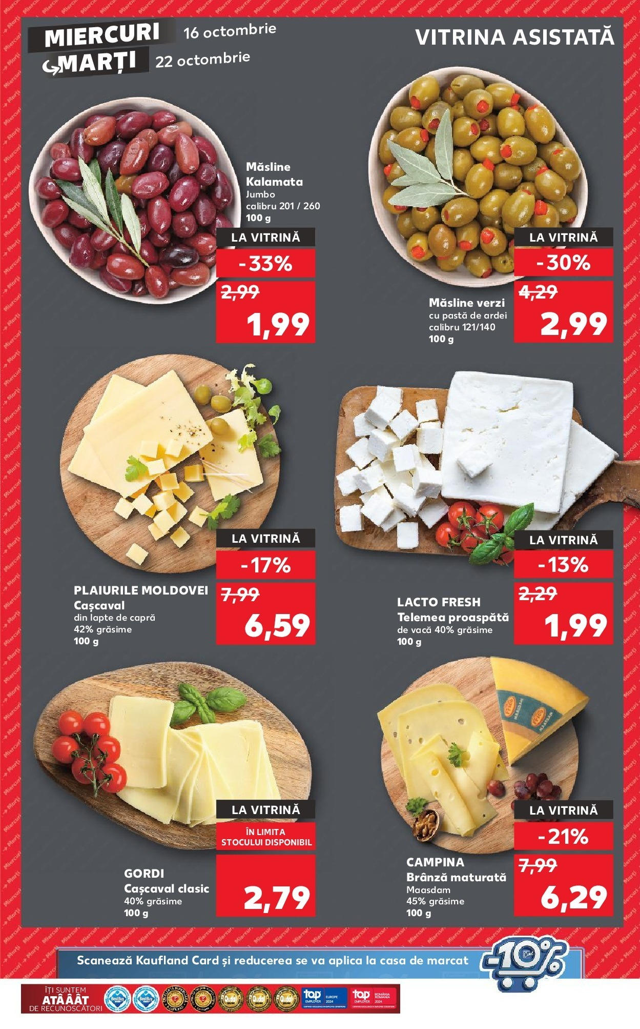 Catalog Kaufland - Pașcani 16.10.2024 - Revista si Oferta | Pagină: 51 | Produse: Vitrină, Măsline, Ardei, Brânză