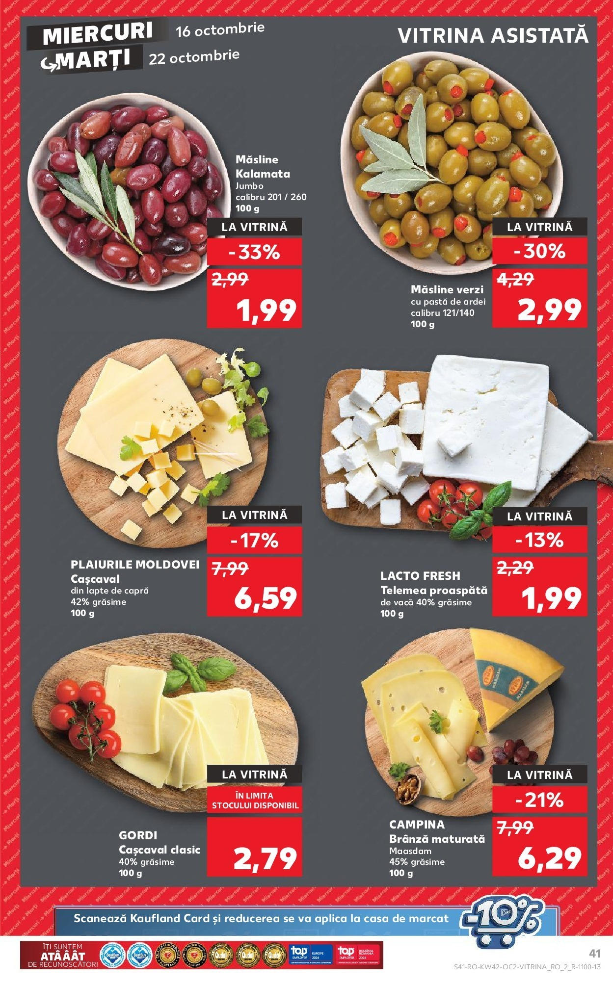 Catalog Kaufland - Sibiu 16.10.2024 - Revista si Oferta | Pagină: 53 | Produse: Cașcaval, Măsline, Ardei, Lapte