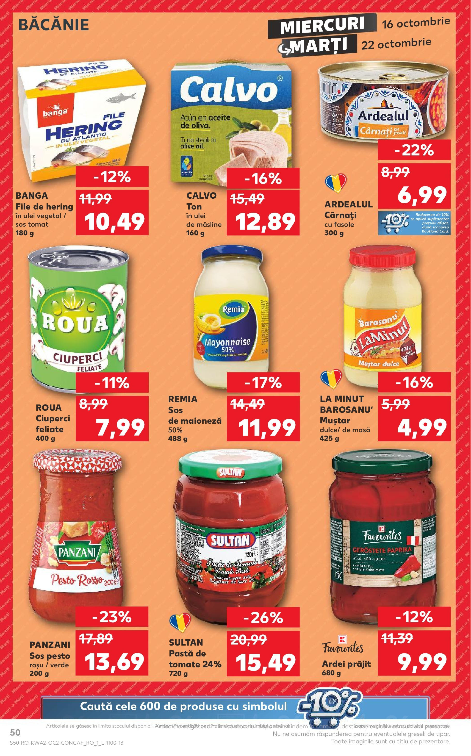 Catalog Kaufland - Bârlad 16.10.2024 - Revista si Oferta | Pagină: 62 | Produse: Ciuperci, Ardei, Paste, Sos