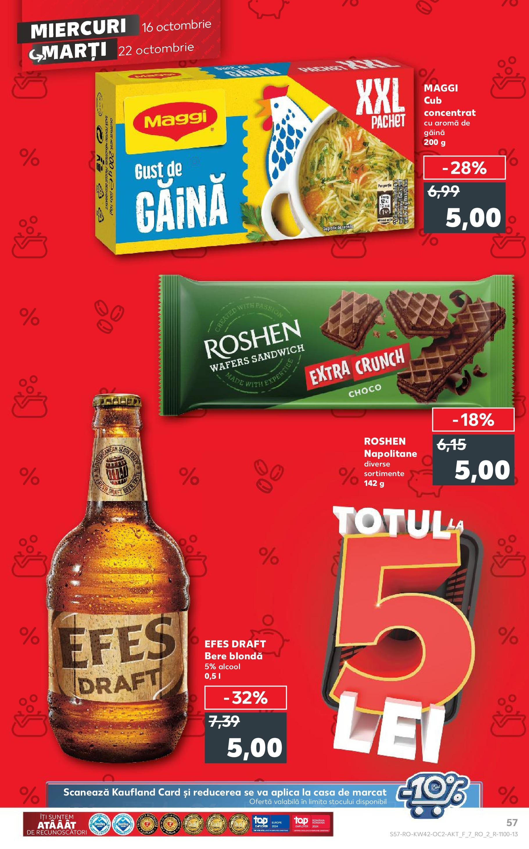 Catalog Kaufland - Sibiu 16.10.2024 - Revista si Oferta | Pagină: 73 | Produse: Napolitane, Bere