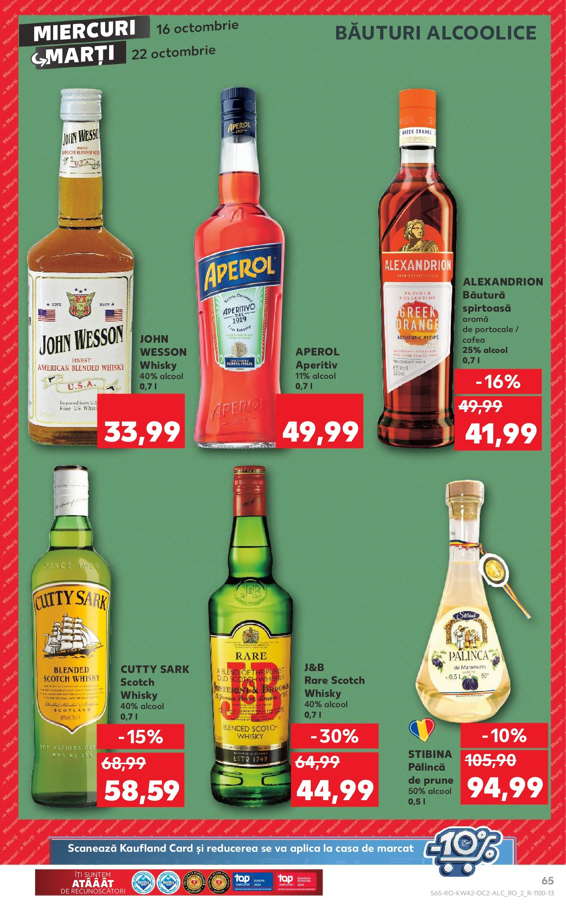 Catalog Kaufland - Târgovişte 16.10.2024 - Revista si Oferta | Pagină: 81 | Produse: Cafea, Portocale, Prune, Aperol