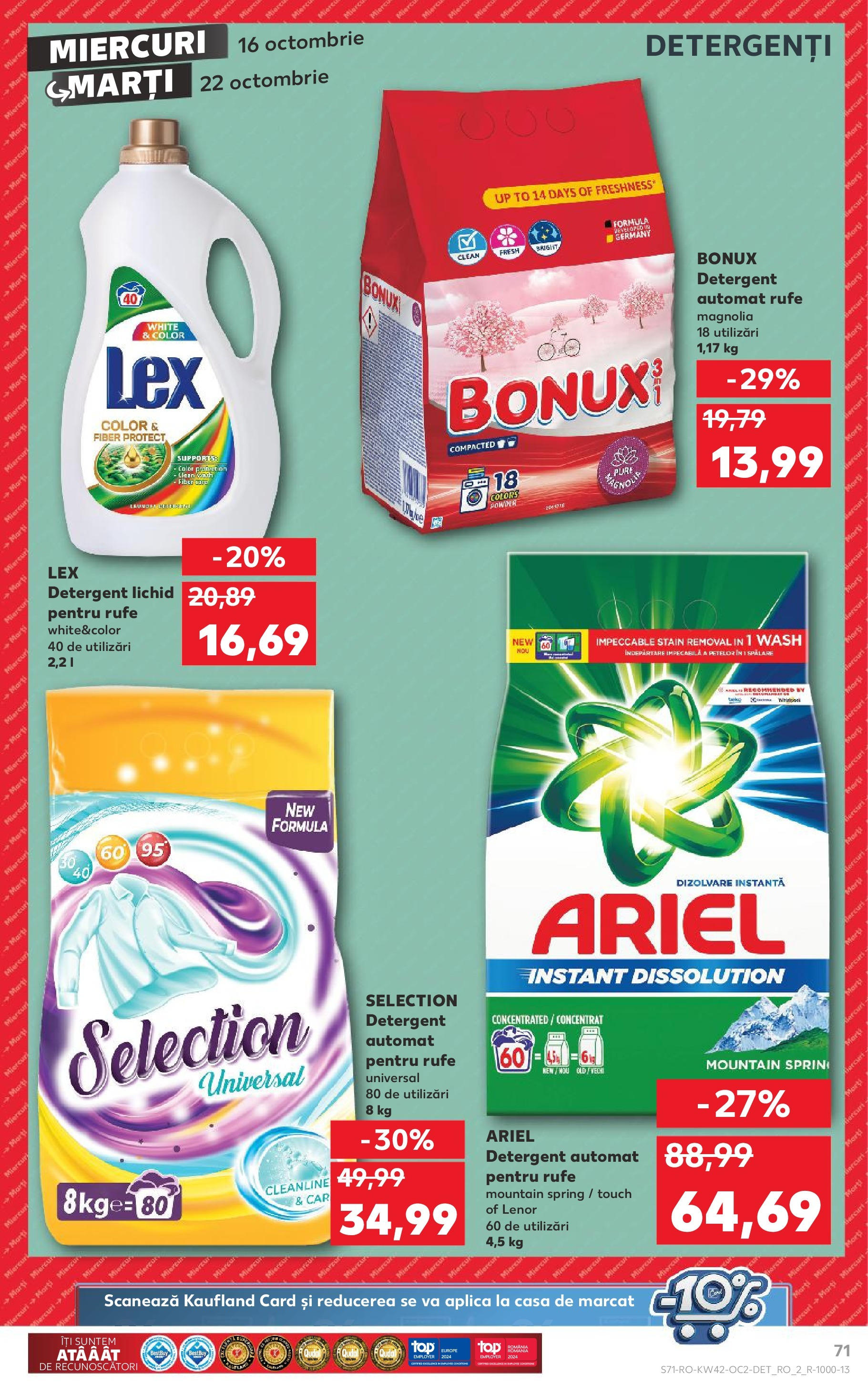 Catalog Kaufland - Bucureşti 16.10.2024 - Revista si Oferta | Pagină: 87 | Produse: Detergent