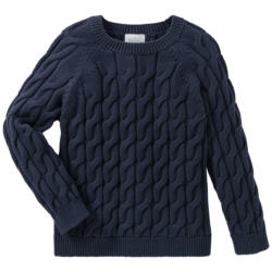 Jungen Strickpullover mit Zopfmuster (Nur online)