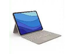 LOGITECH Combo Touch, iPad Pro 12.9 Zoll (5. & 6. Generation), Smart Connector, DEU (Qwertz), Sand; Tablet Tastatur