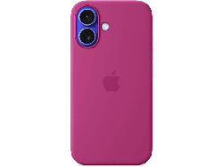 Apple Silikon Case mit MagSafe Backcover, für Apple iPhone 16, Fuchsia; Handyhülle