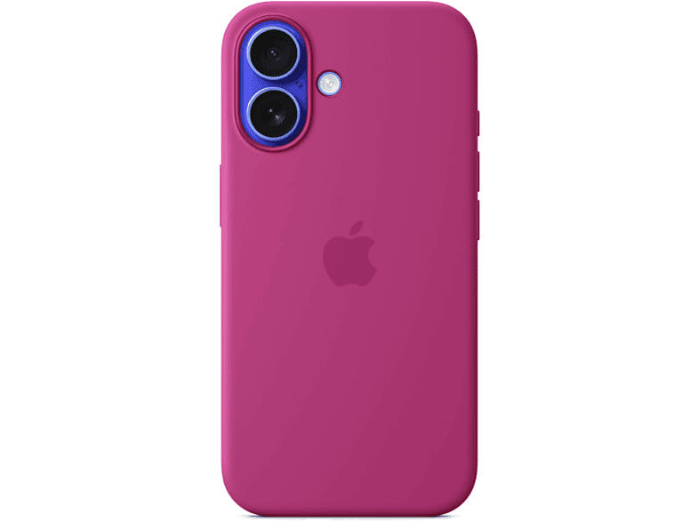 Apple Silikon Case mit MagSafe Backcover, für Apple iPhone 16, Fuchsia; Handyhülle