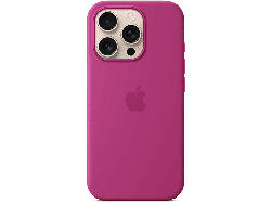 Apple Silikon Case mit MagSafe Backcover, für Apple iPhone 16 Pro, Fuchsia; Handyhülle