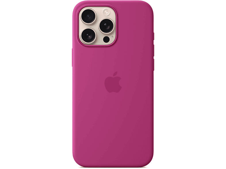 Apple Silikon Case mit MagSafe Backcover, für Apple iPhone 16 Pro Max, Fuchsia; Handyhülle