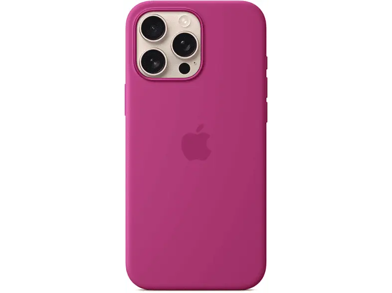 Apple Silikon Case mit MagSafe Backcover, für Apple iPhone 16 Pro Max, Fuchsia; Handyhülle