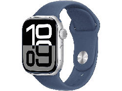 Apple Watch Series 10 GPS 42mm Aluminiumgehäuse, Sportarmband M/L, Silber; Smartwatch