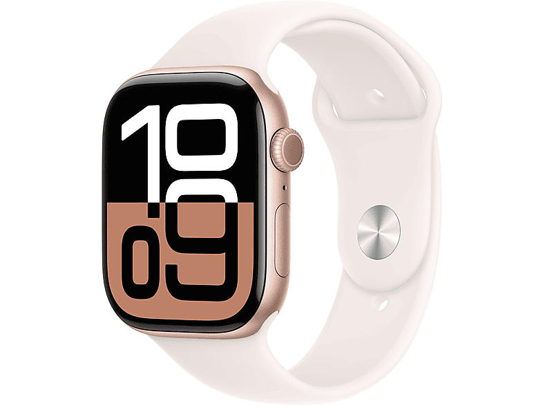 Apple Watch Series 10 GPS 46mm Aluminiumgehäuse, Sportarmband M/L, Rose Gold; Smartwatch