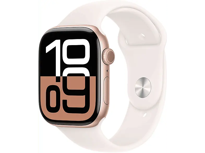 Apple Watch Series 10 GPS 46mm Aluminiumgehäuse, Sportarmband M/L, Rose Gold; Smartwatch