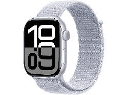 Apple Watch Series 10 GPS 46mm Aluminiumgehäuse, Sport Loop Armband, Silber; Smartwatch