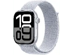Apple Watch Series 10 GPS 46mm Aluminiumgehäuse, Sport Loop Armband, Silber; Smartwatch