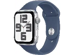 Apple Watch SE 2024 GPS 44 mm Aluminiumgehäuse, Sportarmband M/L, Silber; Smartwatch