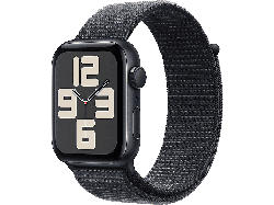 Apple Watch SE 2024 GPS 44mm Aluminiumgehäuse, Tinte Sport Loop, Mitternacht; Smartwatch