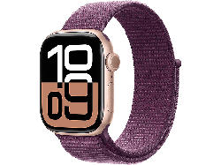 Apple Watch Series 10 GPS 42mm Aluminiumgehäuse, Sport Loop Armband, Rose Gold; Smartwatch