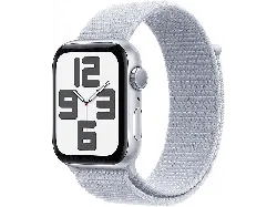 Apple Watch SE 2024 GPS 44mm Aluminiumgehäuse, Blaue Wolke Sport Loop, Silber; Smartwatch