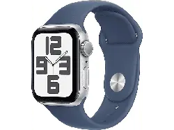 Apple Watch SE 2024 GPS 40mm Aluminiumgehäuse, Denim Sportarmband M/L, Silber; Smartwatch