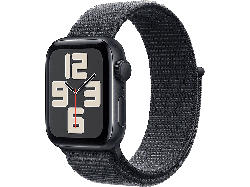 Apple Watch SE 2024 GPS 40mm Aluminiumgehäuse, Sport Loop, Mitternacht; Smartwatch