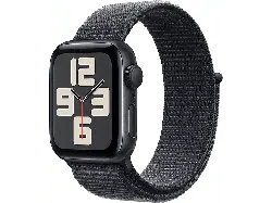 Apple Watch SE 2024 GPS 40mm Aluminiumgeh&auml;use, Sport Loop, Mitternacht; Smartwatch