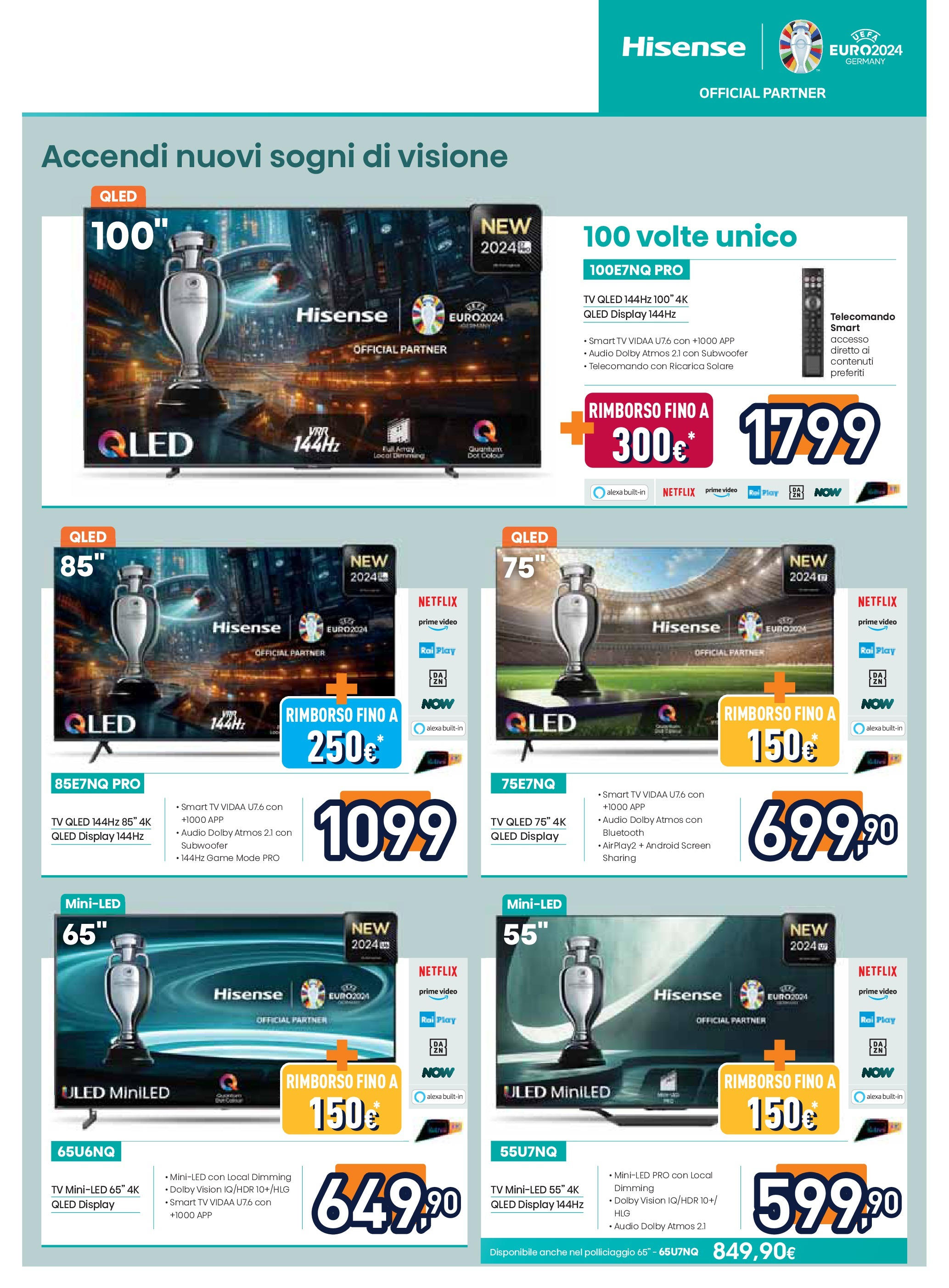 Nuovo Unieuro - Volantino Roma dal 13/10/2024 > offerte anteprima 🛍️ | Pagina: 6 | Prodotti: smart TV, TV, Video, Audio