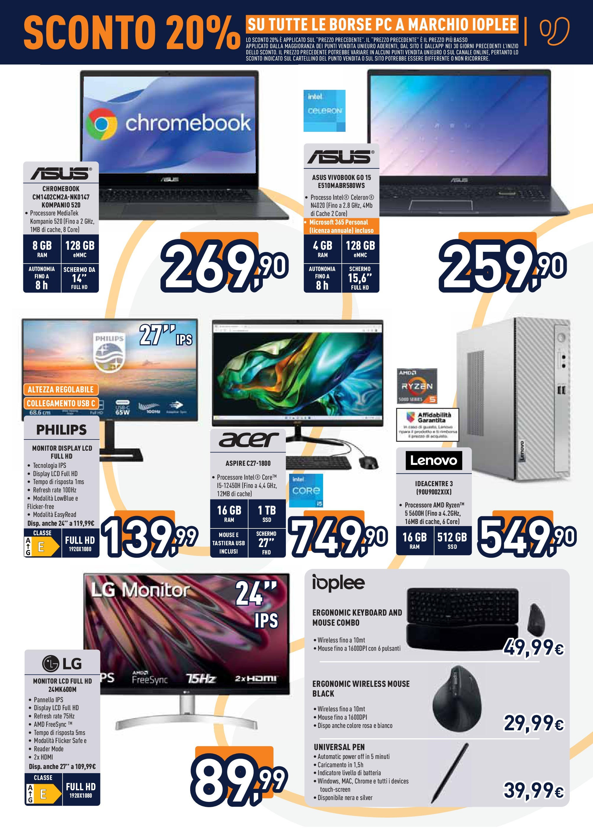 Nuovo Volantino Unieuro	 dal 14/10/2024 > offerte anteprima 🛍️ | Pagina: 13 | Prodotti: Monitor, PC, Mouse, Batteria