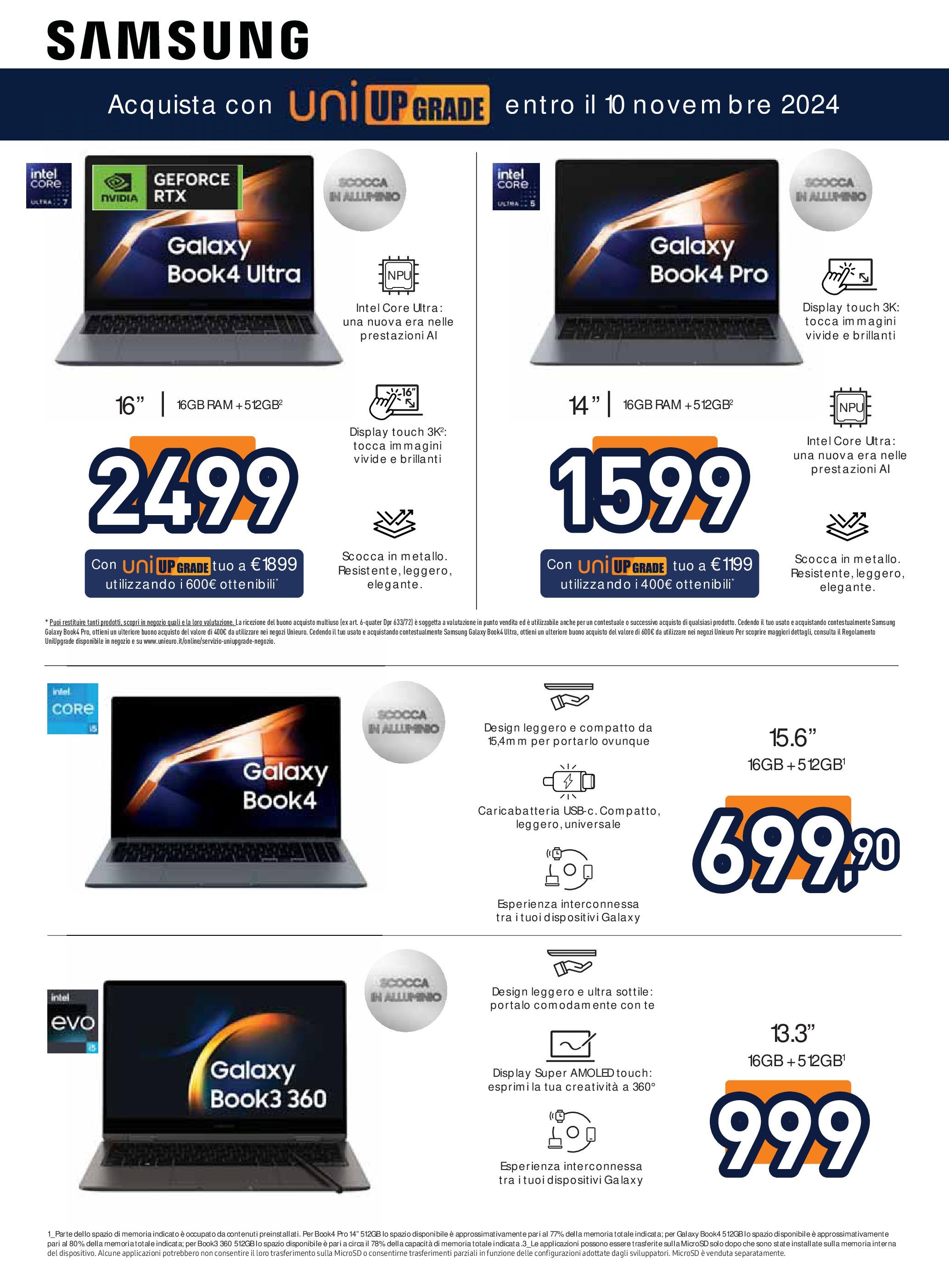 Nuovo Unieuro - Volantino Roma dal 13/10/2024 > offerte anteprima 🛍️ | Pagina: 37 | Prodotti: Samsung Galaxy, Tè, Alluminio, Samsung