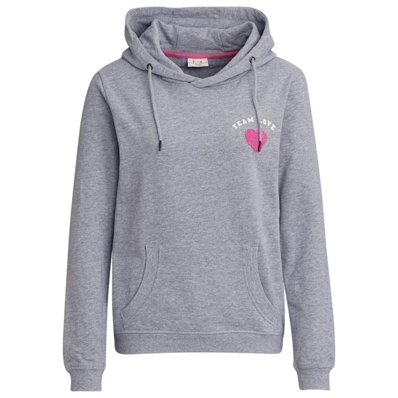 Damen Hoodie mit Herz-Applikation (Nur online)