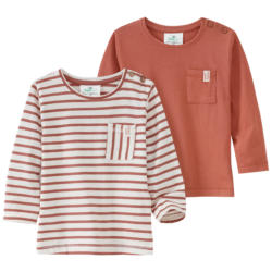 2 Baby Langarmshirts mit Brusttasche (Nur online)