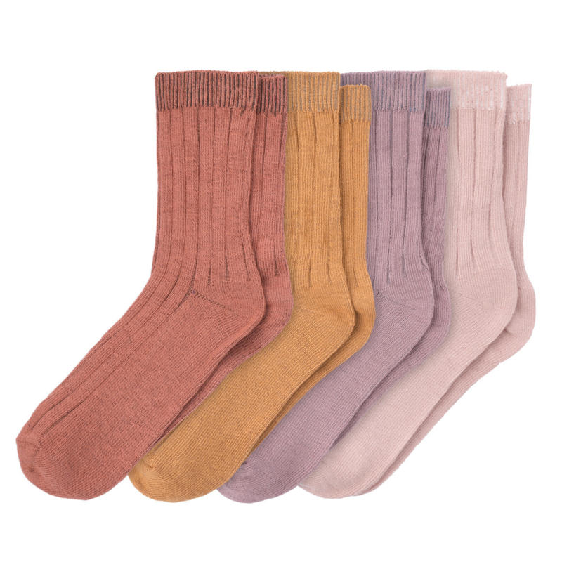 4 Paar Mädchen Socken mit Rippstruktur (Nur online)