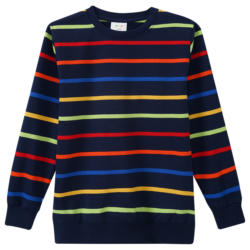 Jungen Sweatshirt mit bunten Ringeln (Nur online)