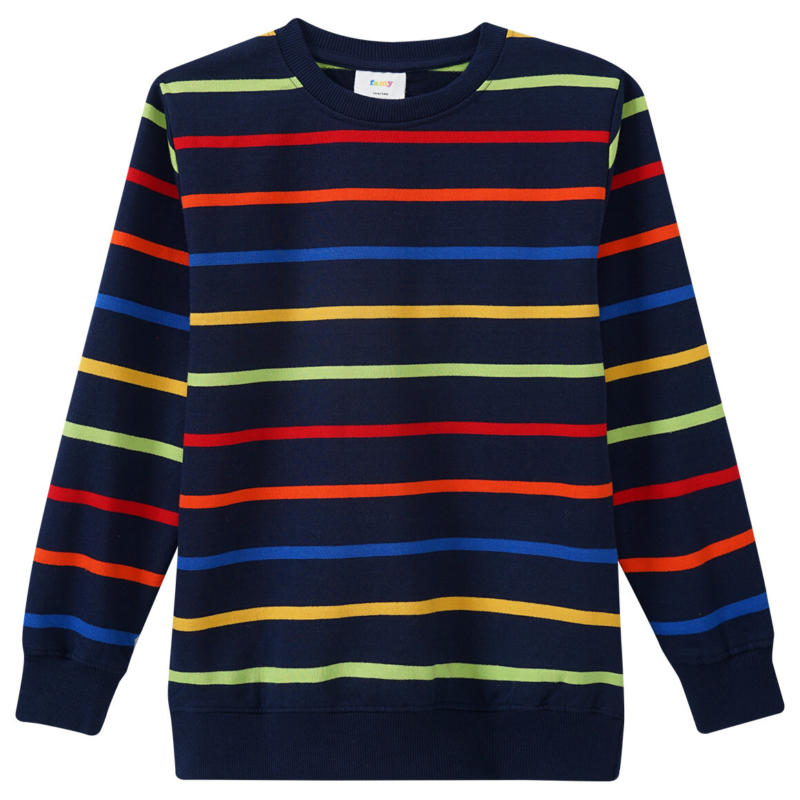 Jungen Sweatshirt mit bunten Ringeln (Nur online)