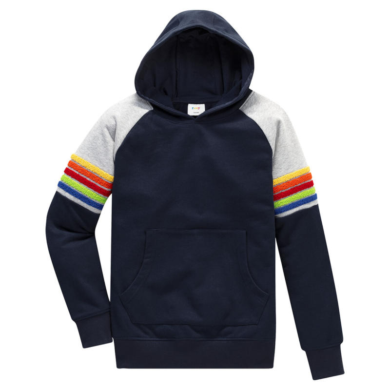 Kinder Hoodie mit bunter Frottee-Applikation (Nur online)