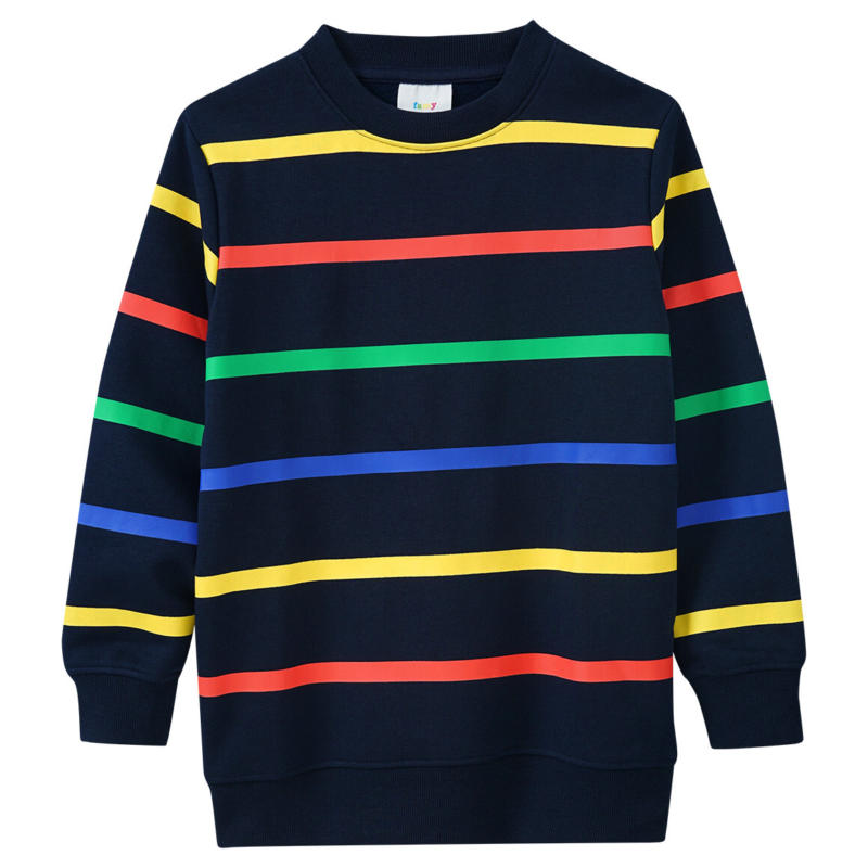 Jungen Sweatshirt mit bunten Ringeln (Nur online)