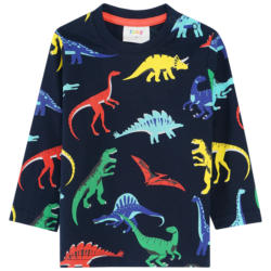 Baby Langarmshirt mit Dino-Allover (Nur online)