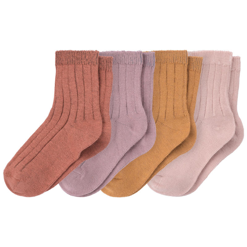 4 Paar Baby Socken mit Rippstruktur (Nur online)