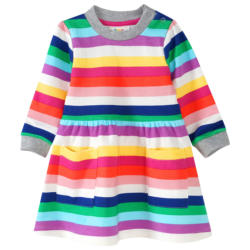 Baby Sweatkleid in bunten Regenbogenfarben (Nur online)