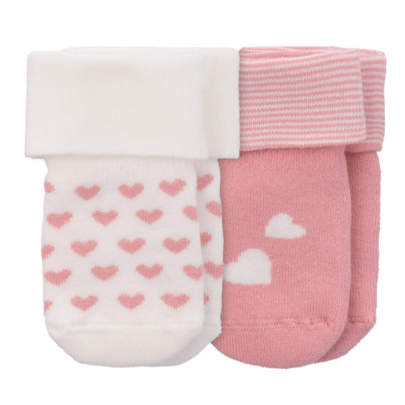 2 Paar Newborn Socken mit Frottee-Ausstattung