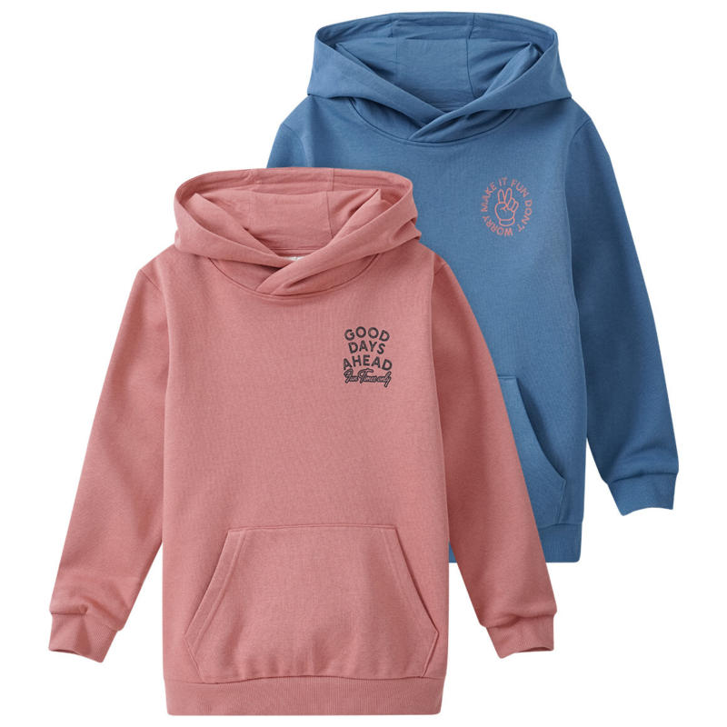 2 Jungen Hoodies mit kleinem Print (Nur online)