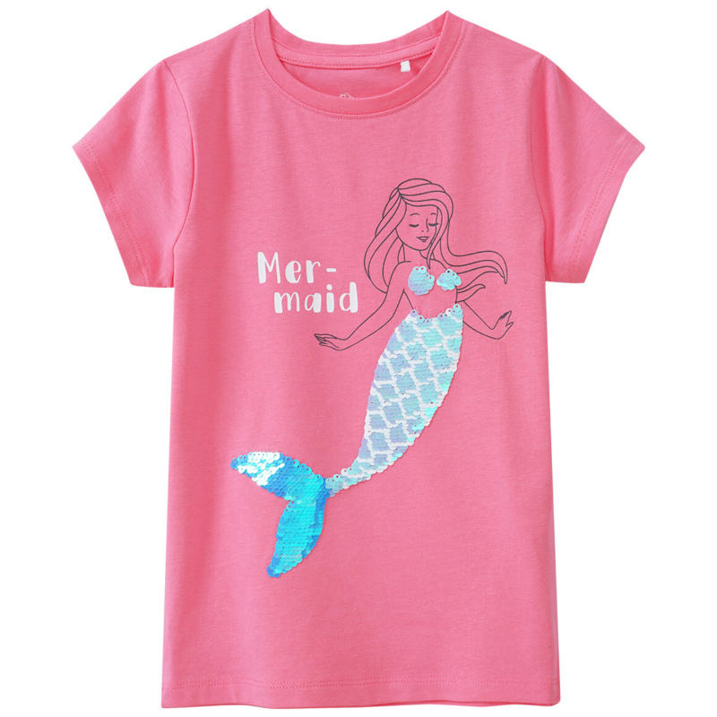 Mädchen T-Shirt mit Wendepailletten (Nur online)