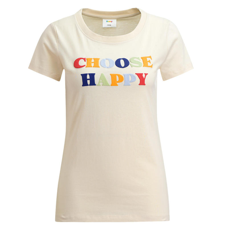 Damen T-Shirt mit Message-Print (Nur online)