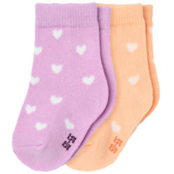 2 Paar Baby Socken mit Herzen