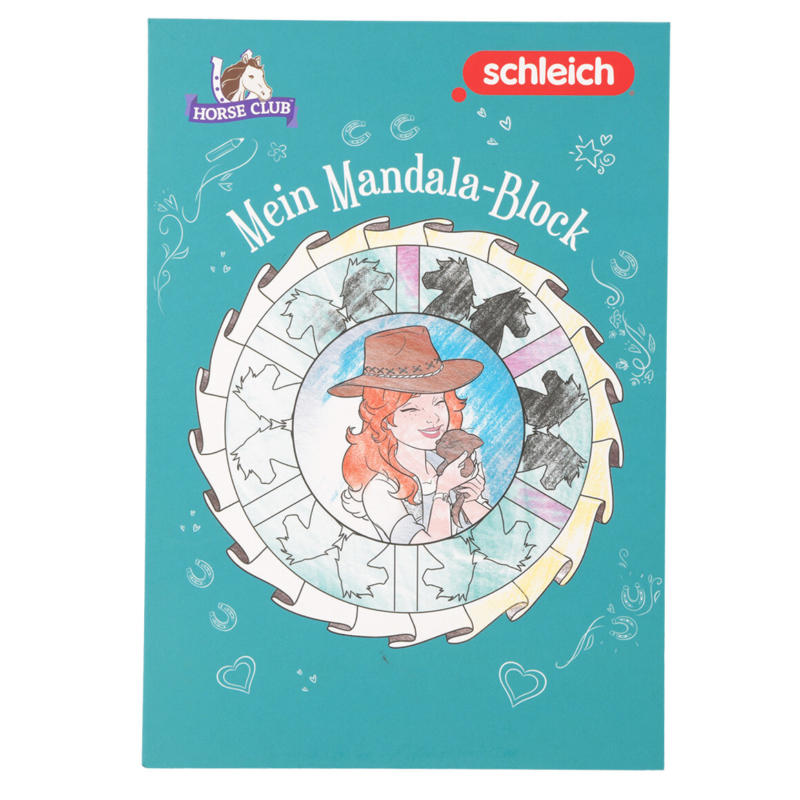 Schleich Mandala Malblock mit 40 Seiten