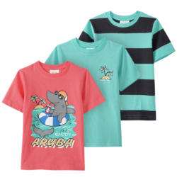 3 Jungen T-Shirts in verschiedenen Dessins (Nur online)